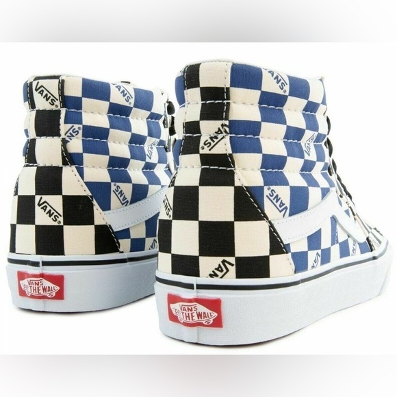 VANS Sk8-Hi Big Check - Black Navy - Picture 2 of 10